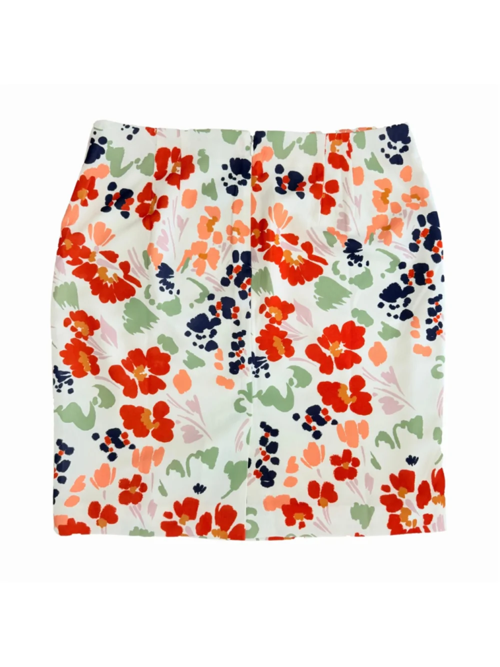 Ann Taylor Factory New Abstract Floral Print Pencil Skirt Women's Size 12 Petite